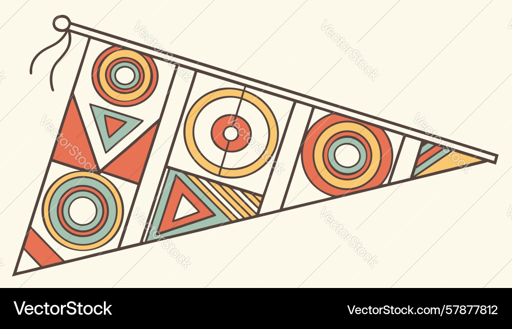 Geometric flag banner abstract design generative Vector Image