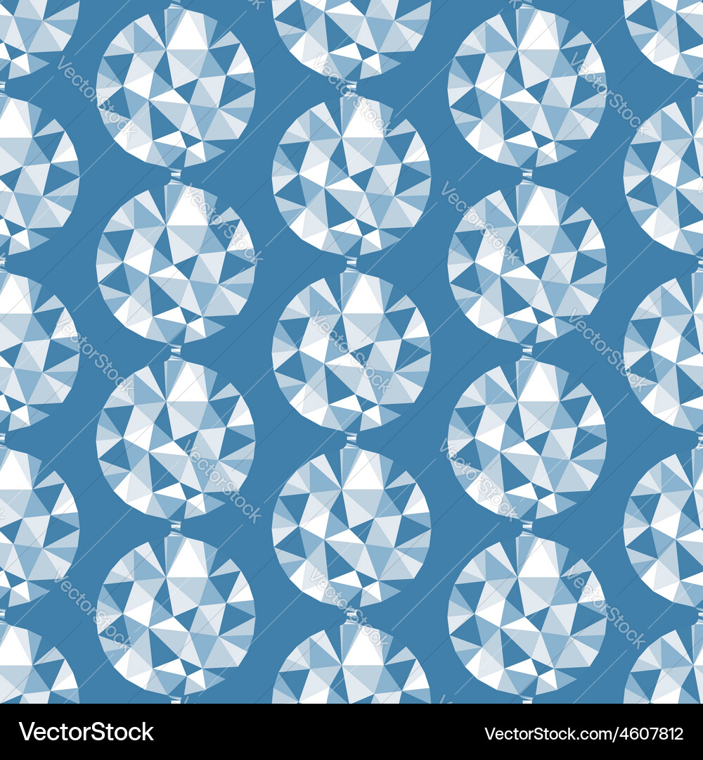 Geometric seamless pattern with gems Vector Image