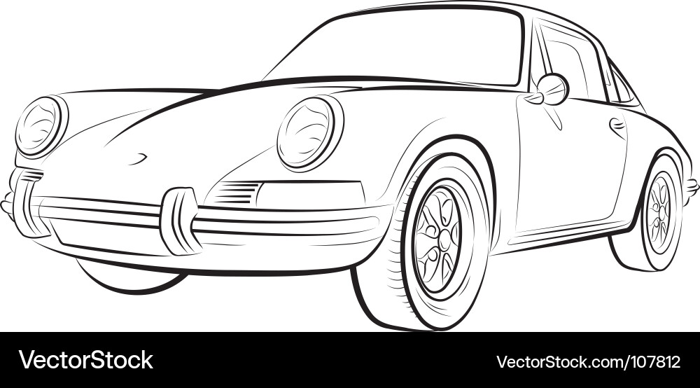 Luxus Auto Sketch Vektorbild