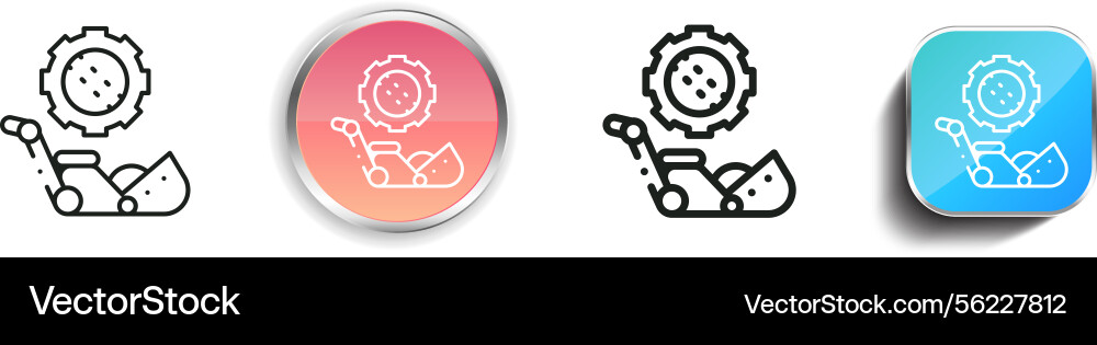 Maintenance icon thin linear regular and button vector image