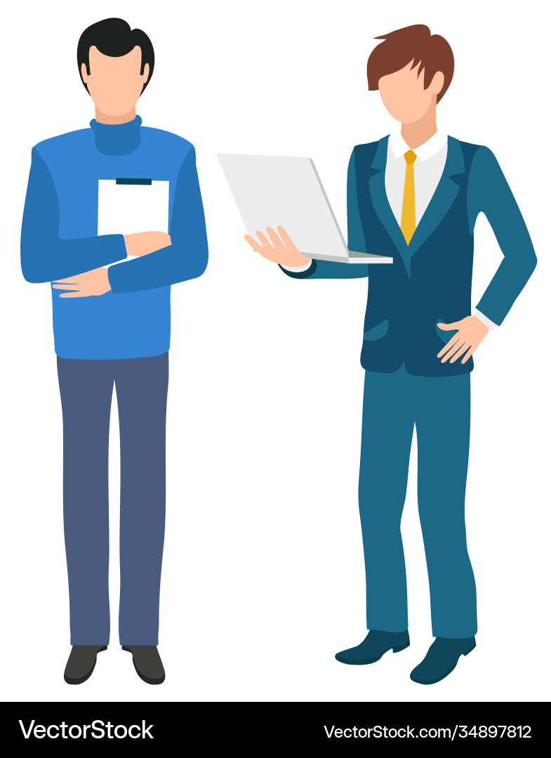 Man with clipboard executive worker notebook Man with clipboard executive worker notebook vector image