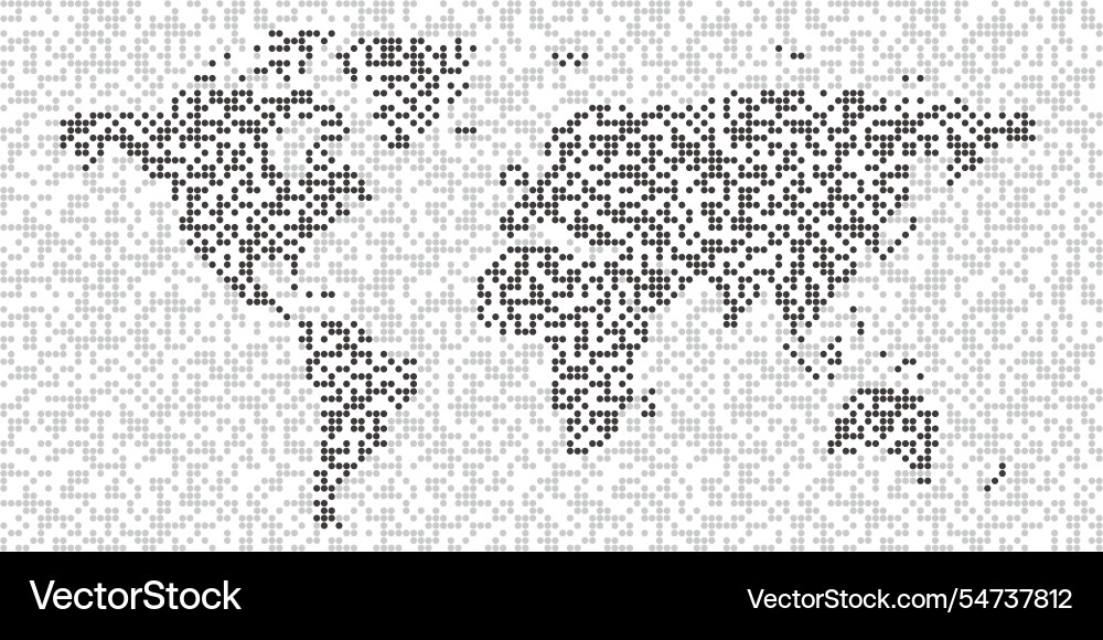 Map of the world with pattern polka dots Map of the world with pattern polka dots vector image
