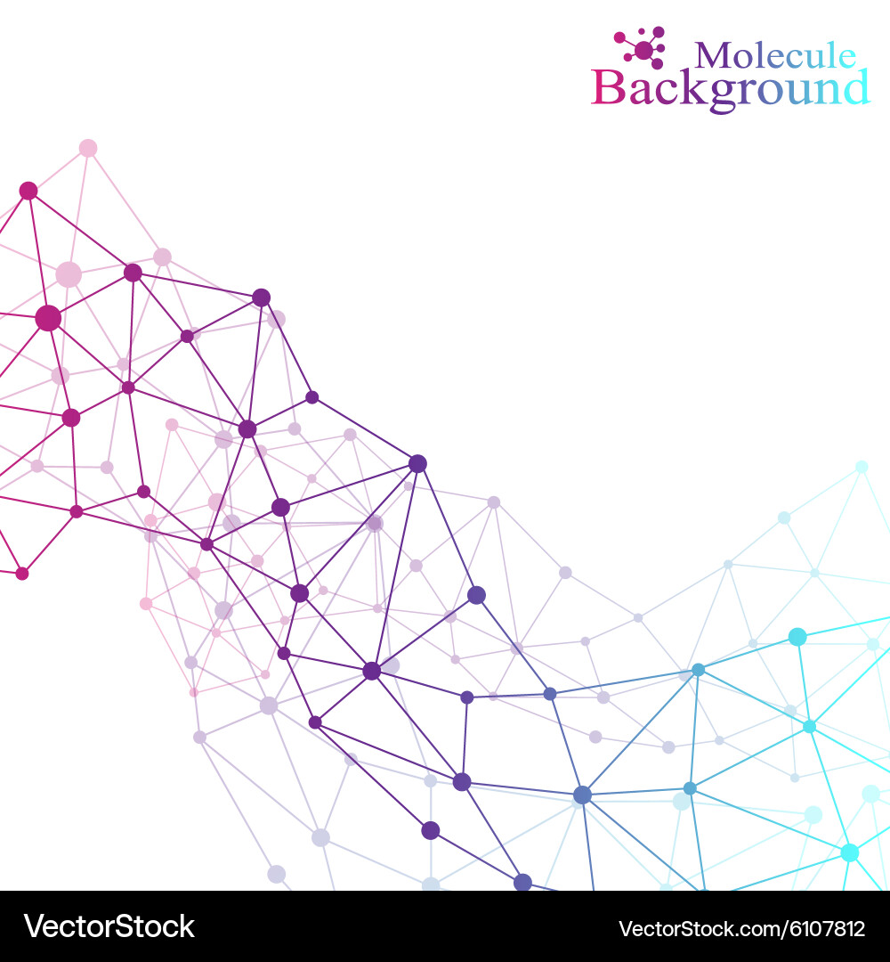 Molecular Connection Network Background vector image