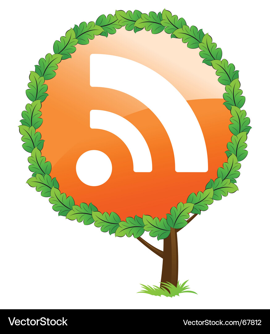 Rss tree icon Vector Image