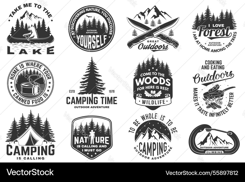 Set of logo badge design with inspirational Set of logo badge design with inspirational Vector Image
