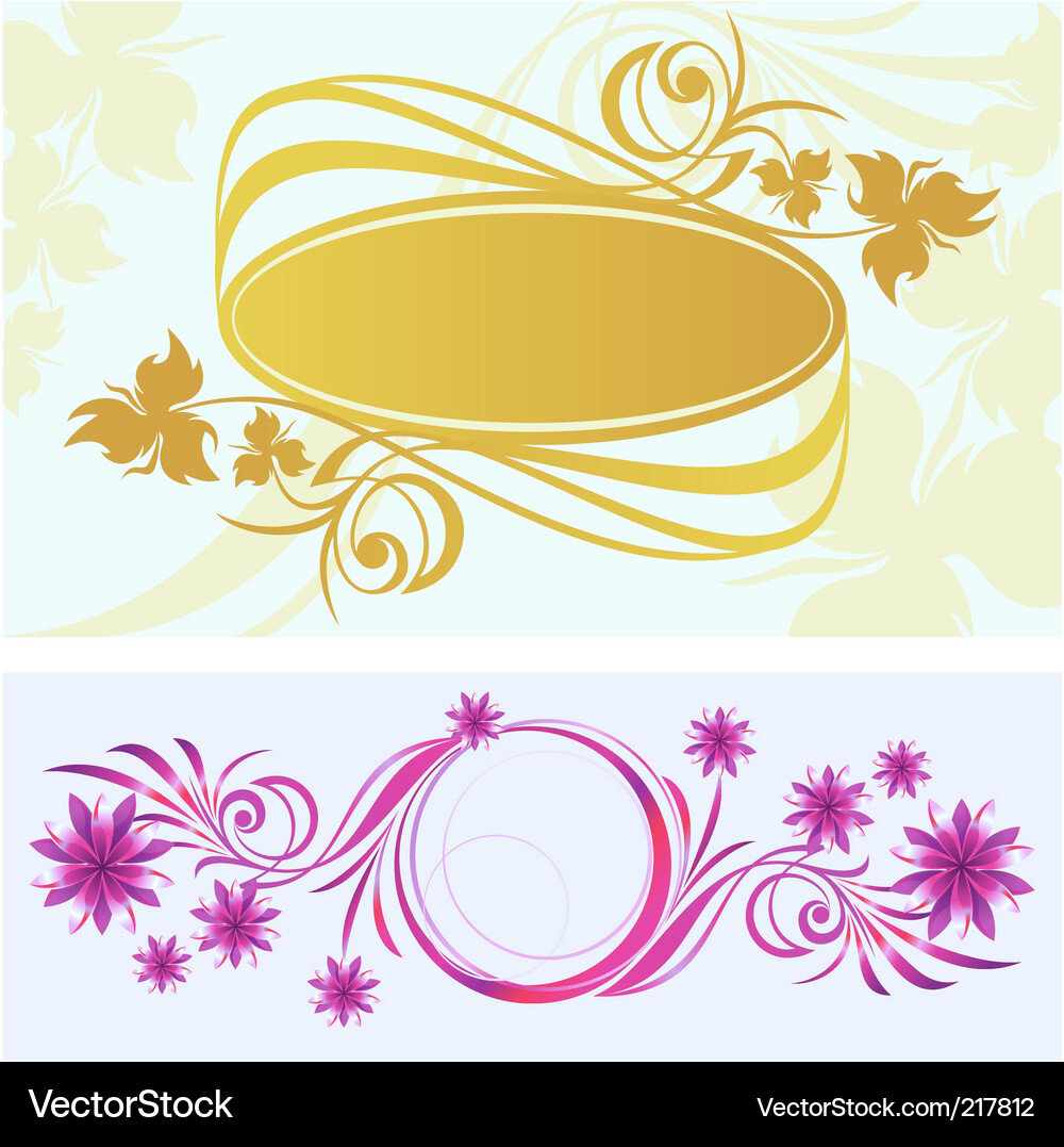 Two vignette Vector Image