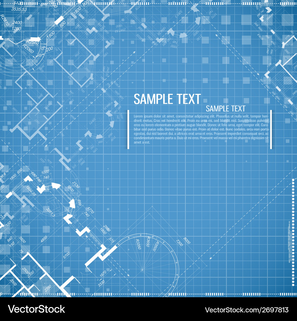 Blueprint Architectural Background Vector Image