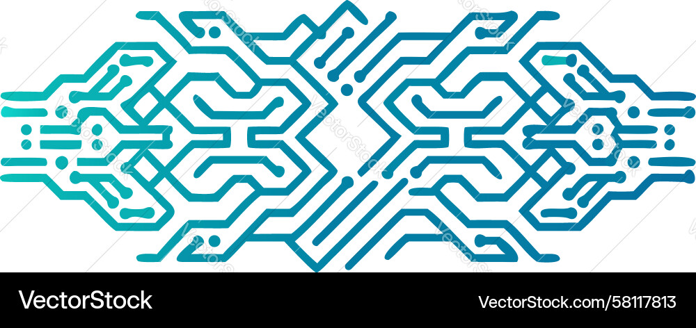 Dynamic Data Stream Circular Flow Vector Image