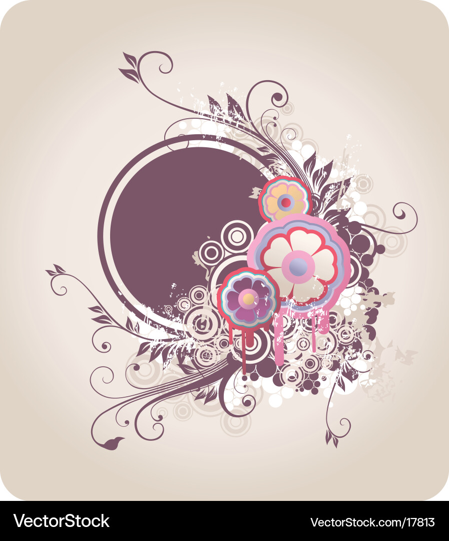 Frame with flowers Royalty Free Vector Image - VectorStock