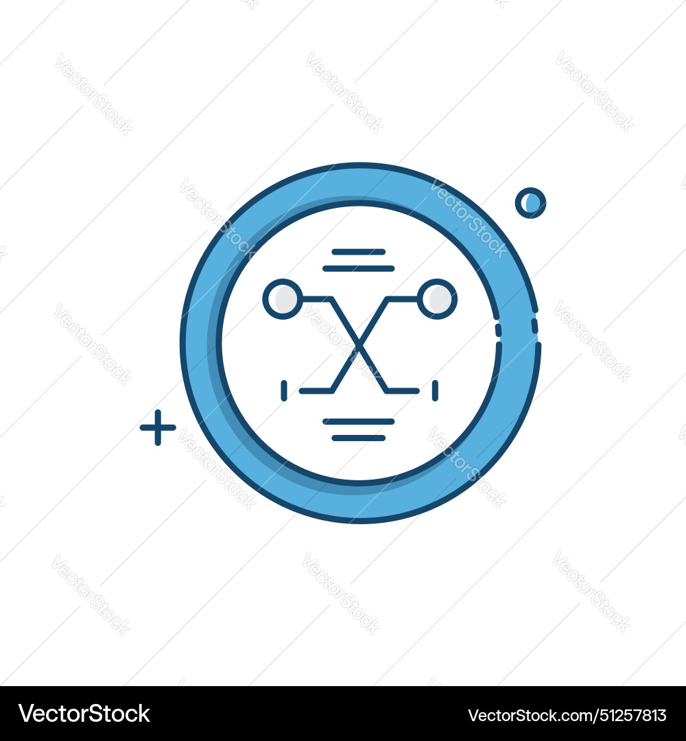 Fuzzy logic systems icon design vector image
