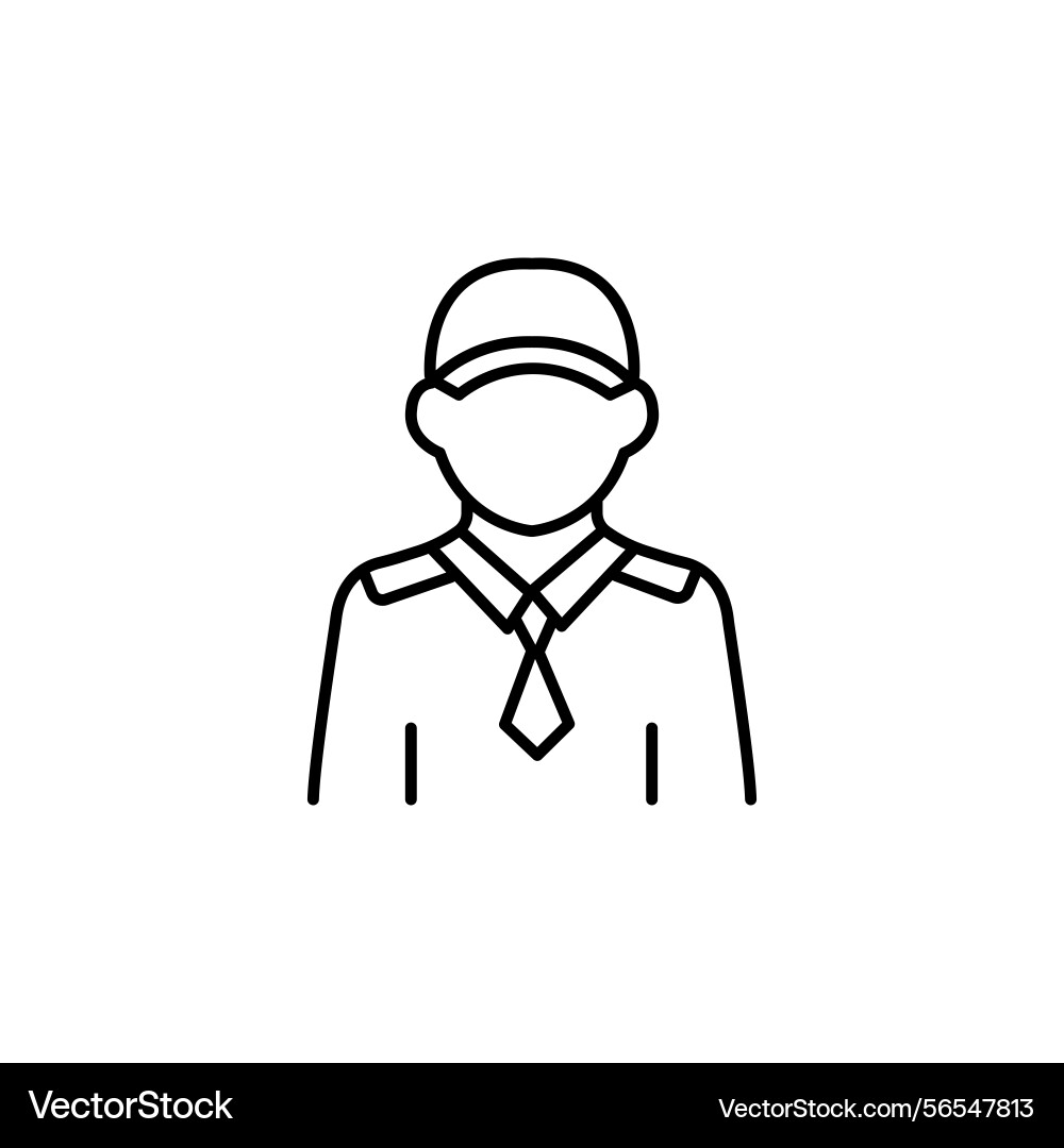 Personal security line icon linear style sign Personal security line icon linear style sign vector image