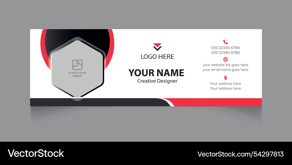 Professionelle E-Mail Signaturen Template Design Professionelle E-Mail Signaturen Template Design vektorbild