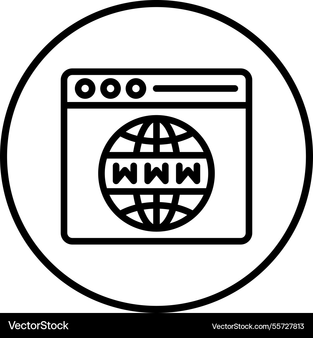 Web browser icon design vector image