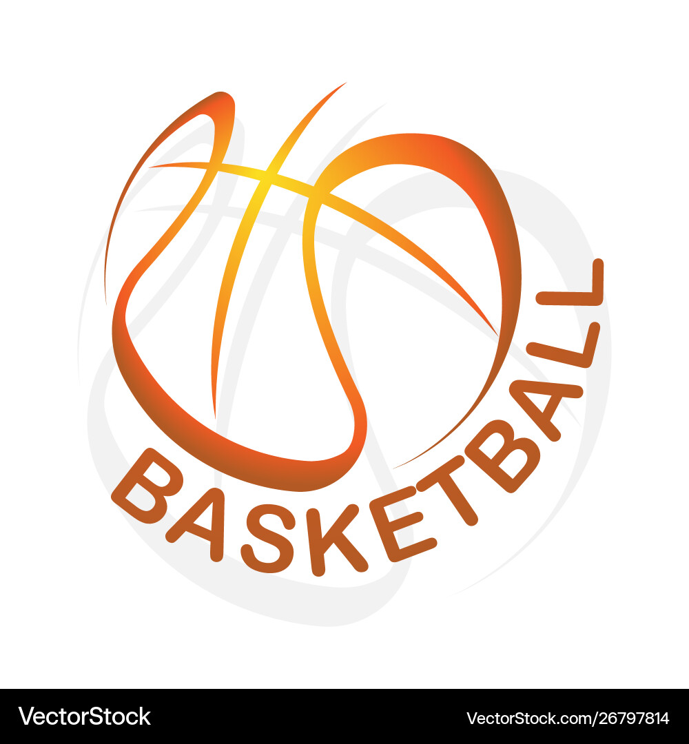 Basketball Gradienten Umriss Symbol Hintergrund Basketball Gradienten Umriss Symbol Hintergrund vektorbild