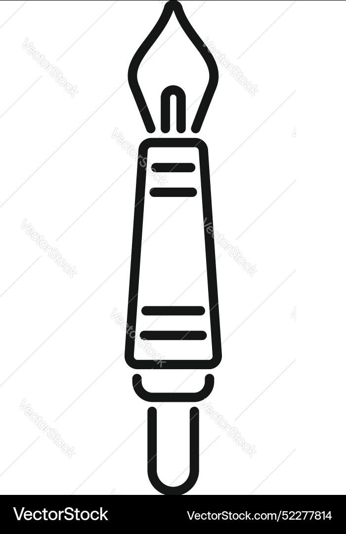 Calligraphy pen nib tool for writing documents Vector Image