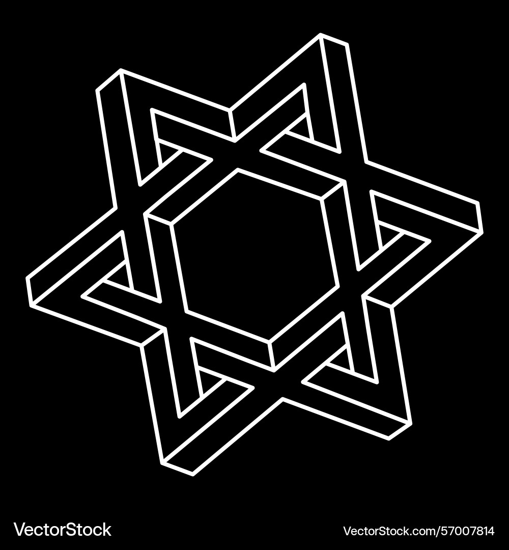 Impossible shape web design element optical Vector Image