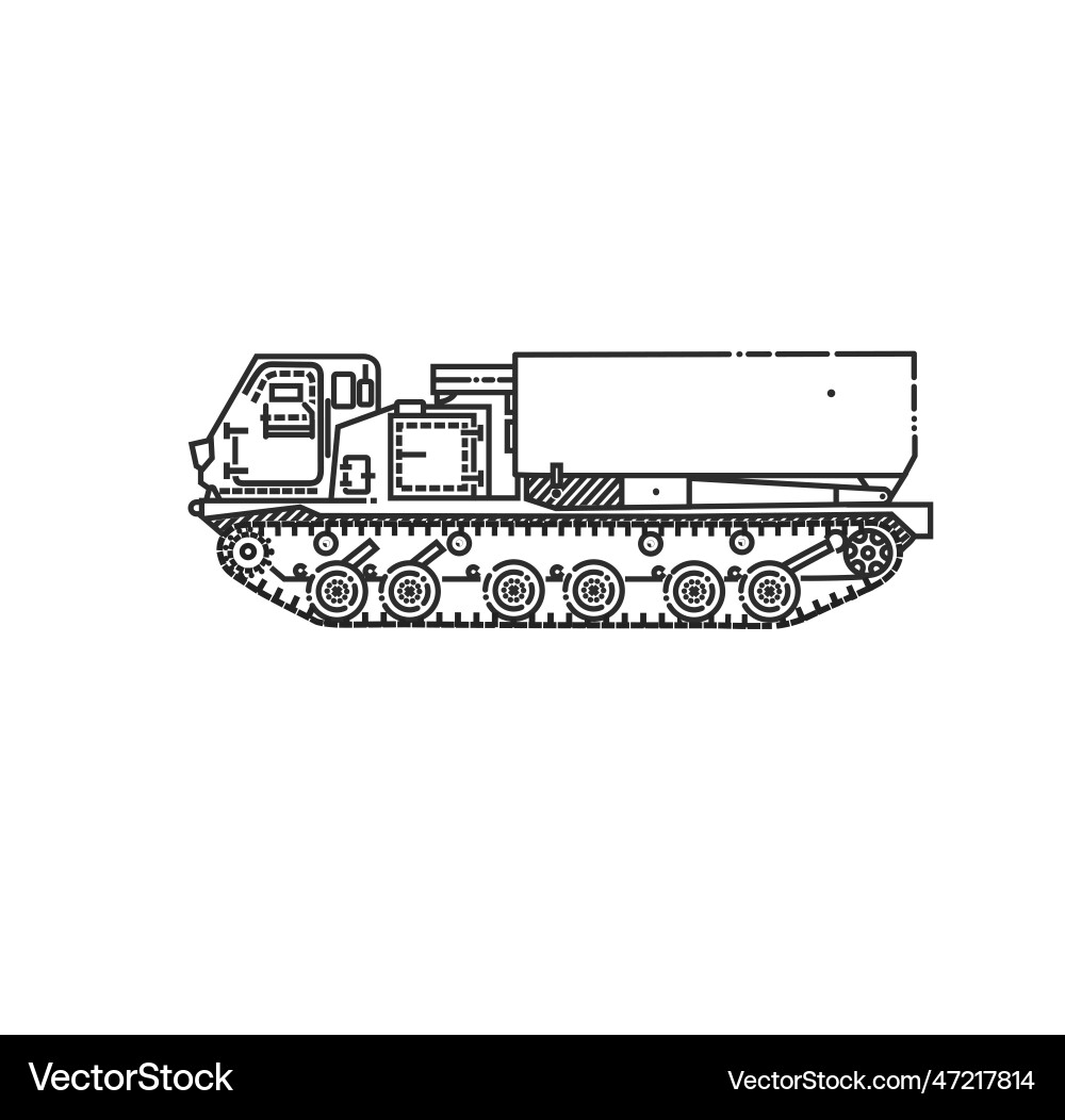 Multiple launch rocket systems vector image