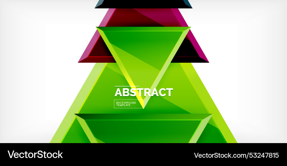 Abstract background - colorful triangles with 3d Abstract background - colorful triangles with 3d Vector Image