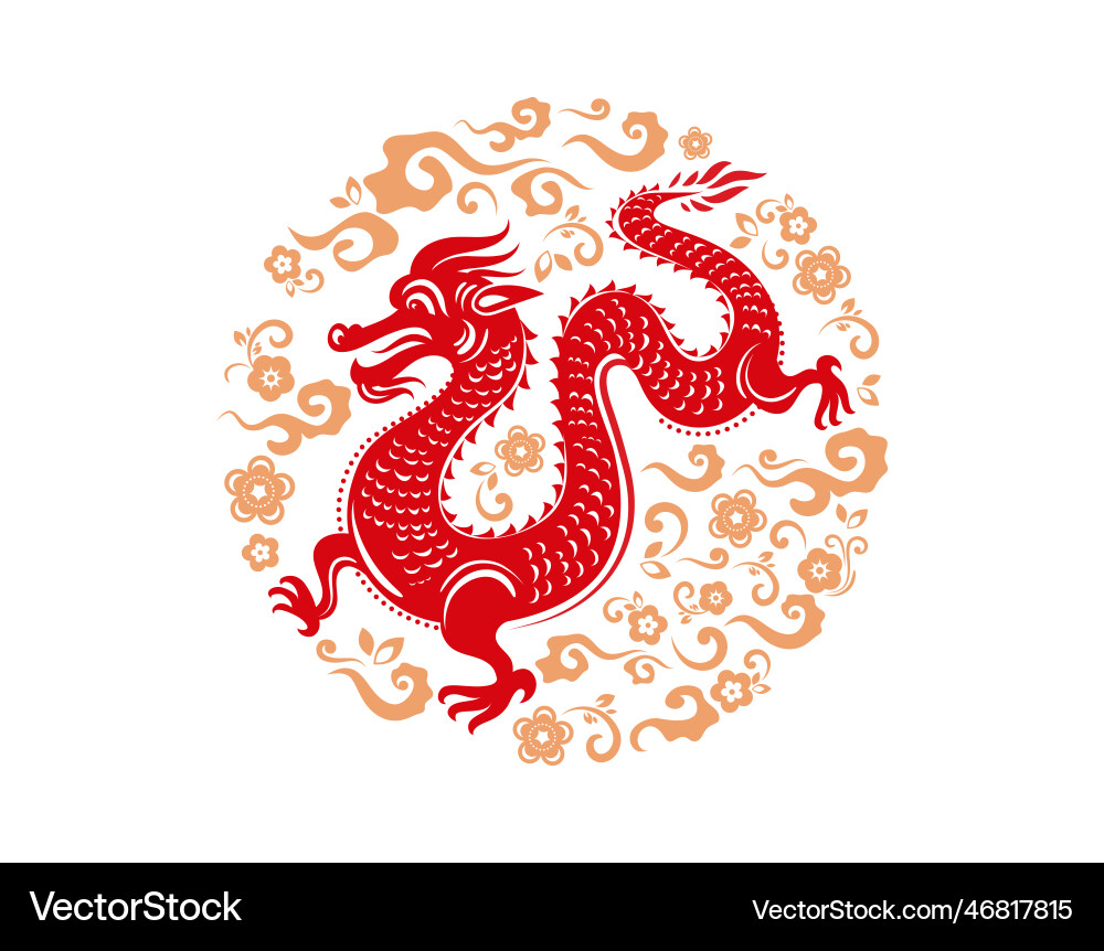 Chinese Dragon New Year Symbol Vector Image