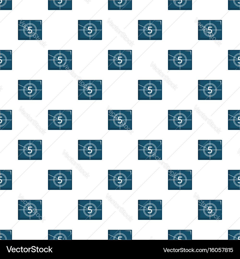 Countdown to the beginning of movie pattern vector image