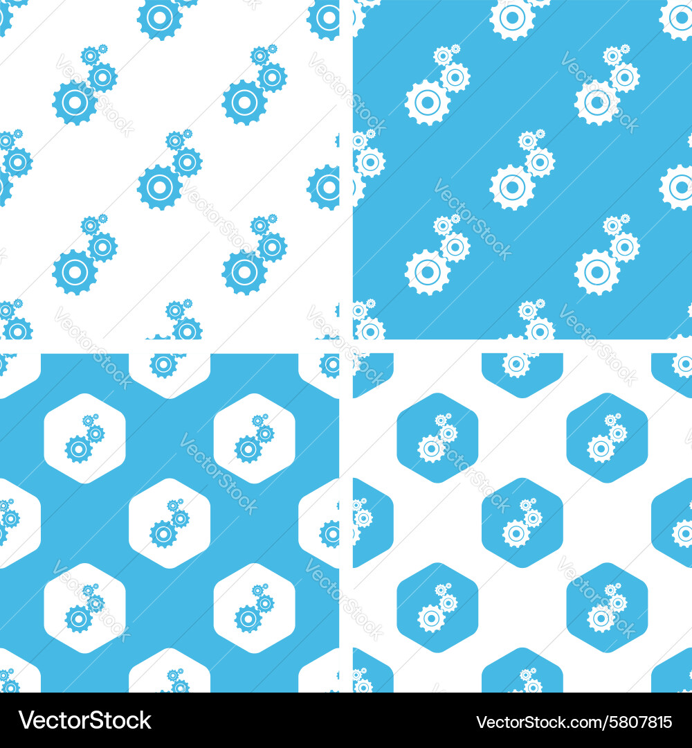 Gears patterns set vector image