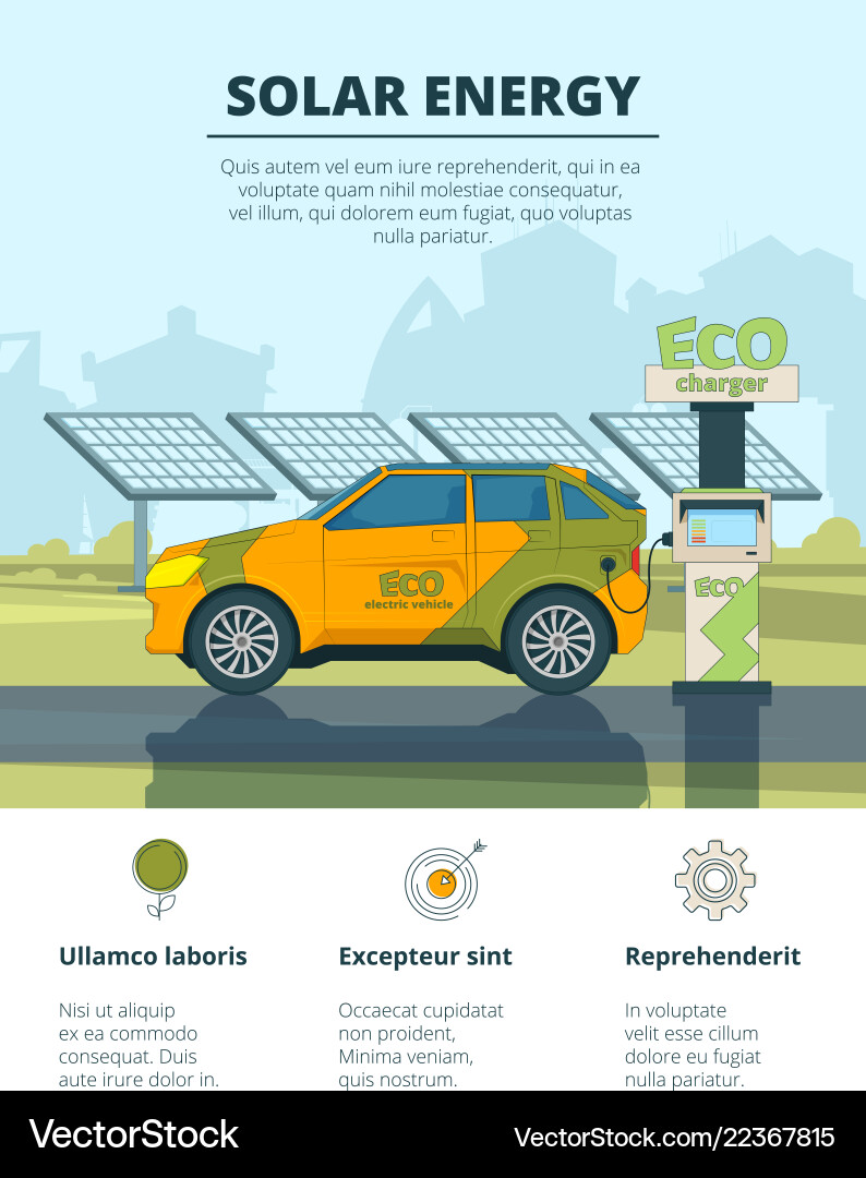 Infographics of electro cars eco conceptual Infographics of electro cars eco conceptual vector image