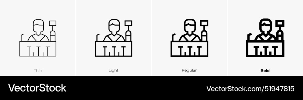 Judge icon thin light regular and bold style Judge icon thin light regular and bold style vector image