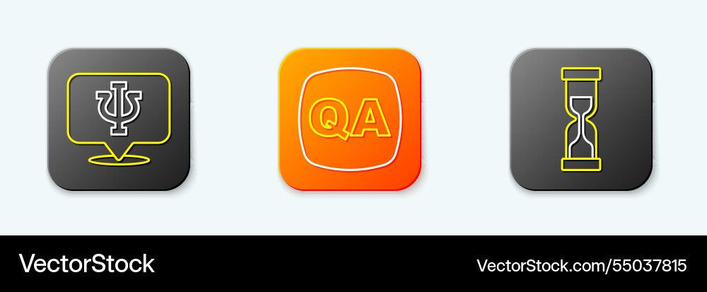 Set line psychology psi question and answer Vector Image