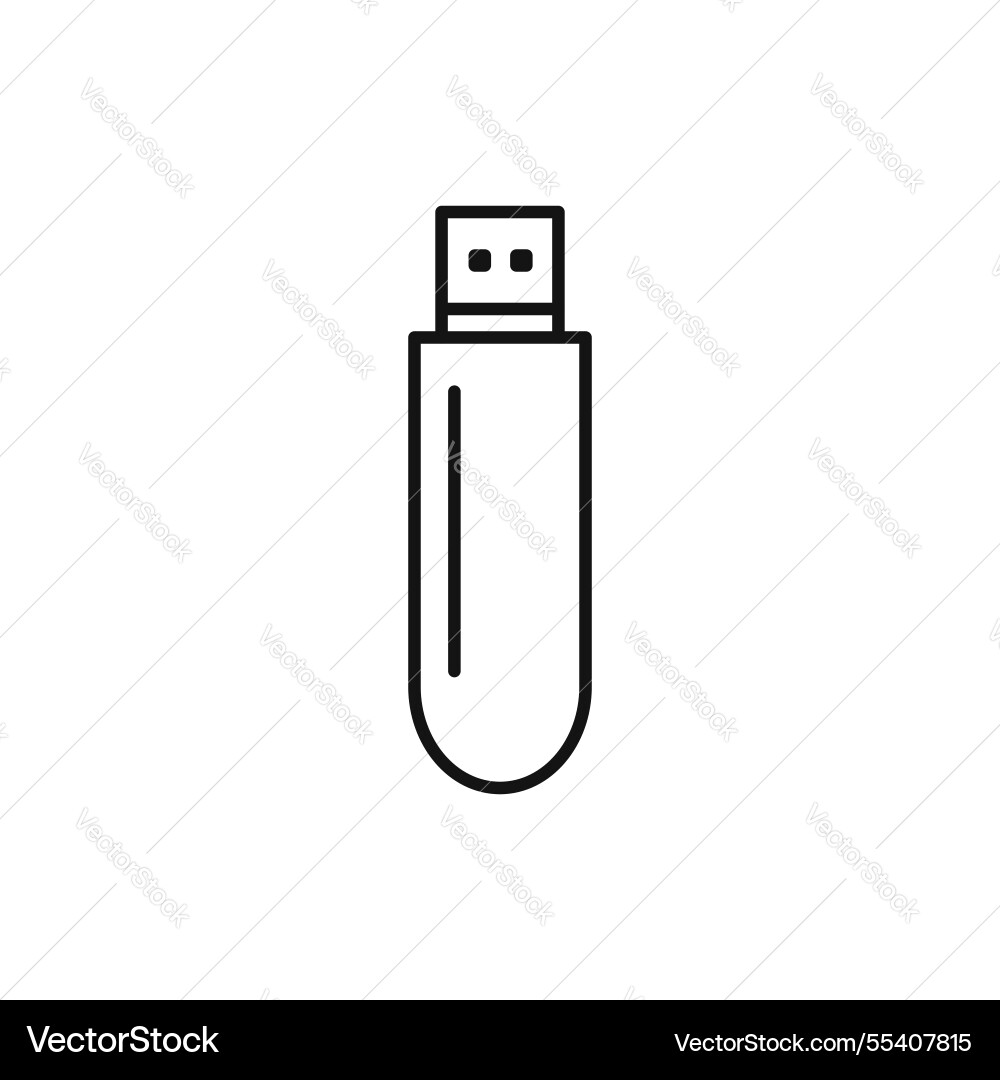 Usb pendrive icon simple thin line Usb pendrive icon simple thin line vector image