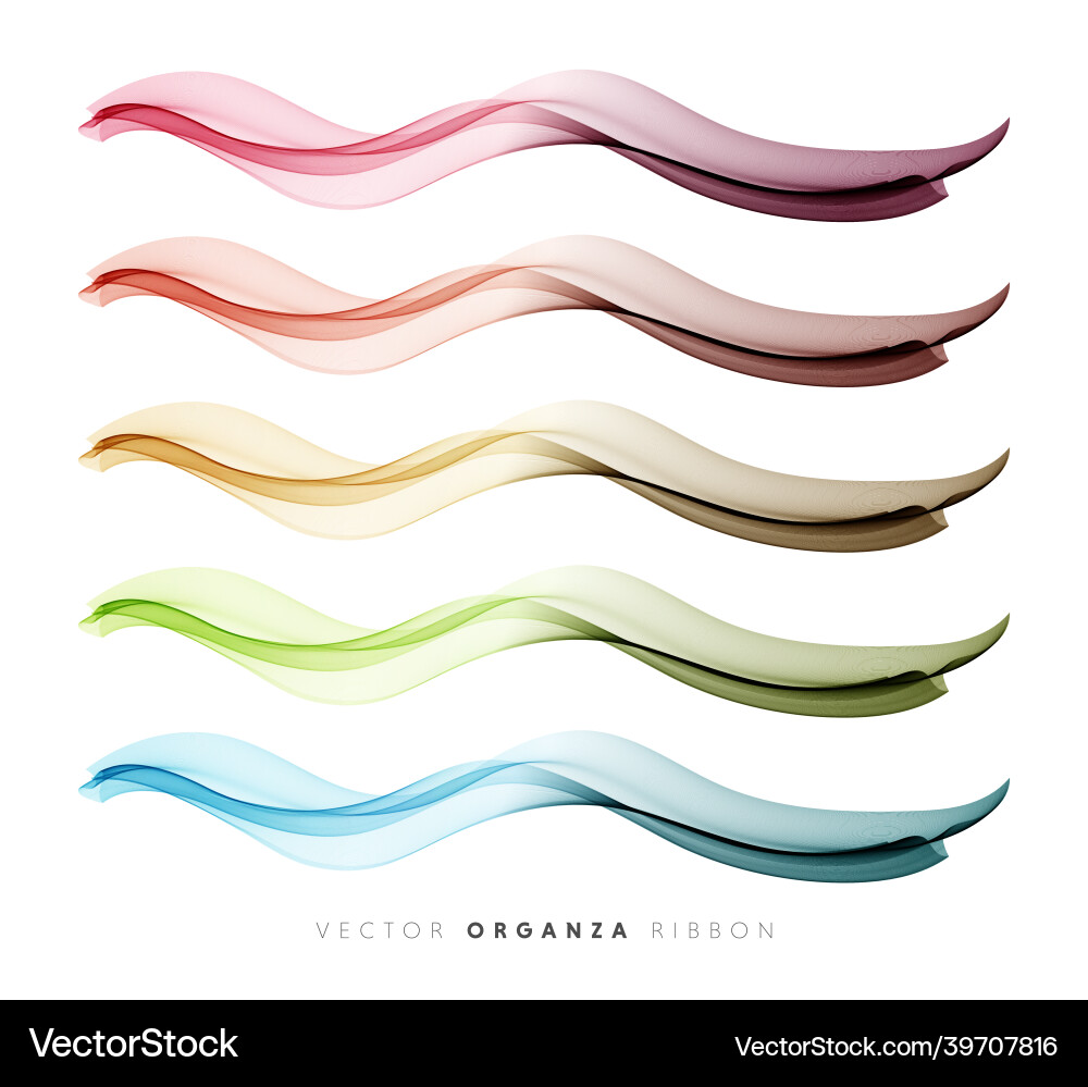 Abstract colorful flowing wave lines Vector Image