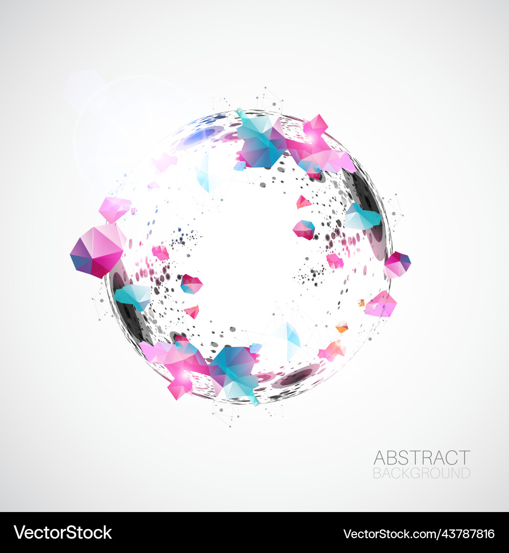Abstract sphere background with plexus effect 3d Abstract sphere background with plexus effect 3d vector image