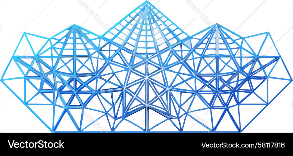 Complex Angular Network Geometry Vector Image