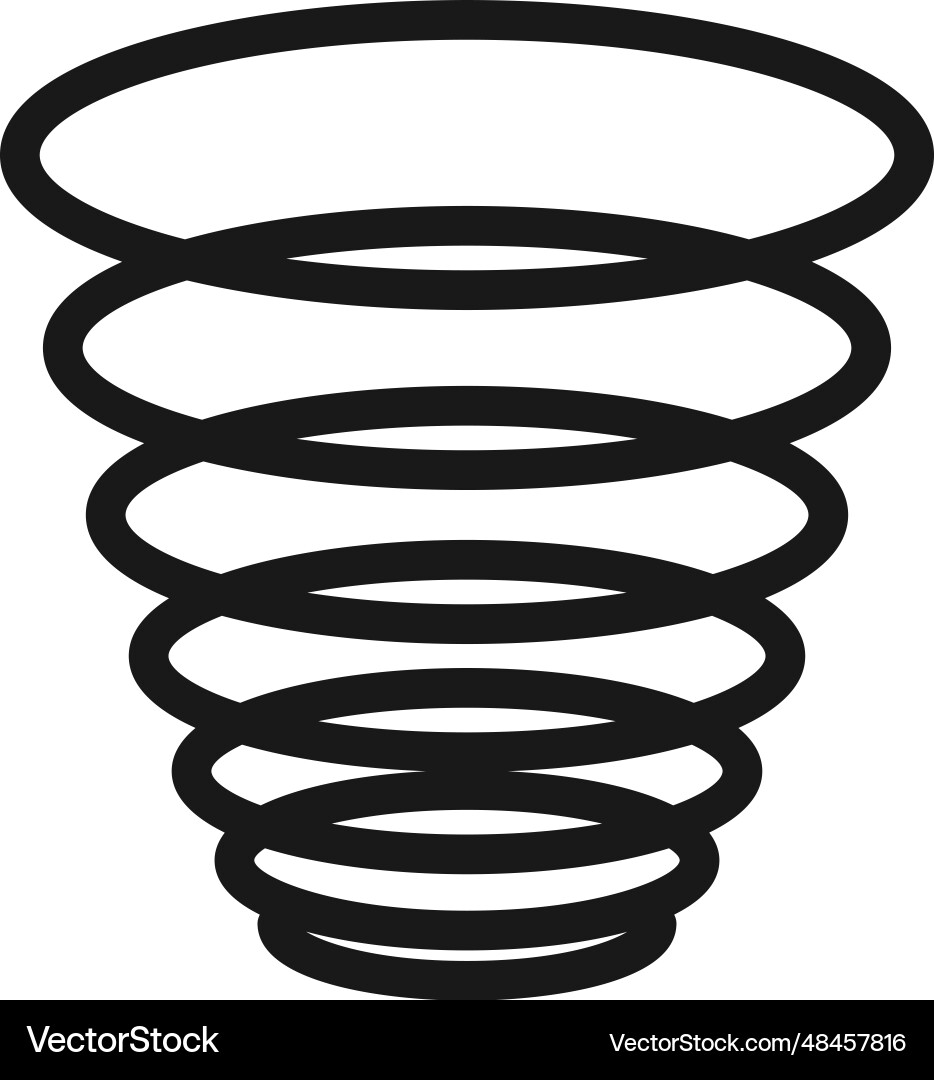 Concentrated circles icon tornado symbol spiral Concentrated circles icon tornado symbol spiral vector image