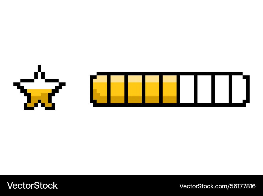 Pixel Spiel ui Element die interaktive Pixel Spiel ui Element die interaktive vektorbild