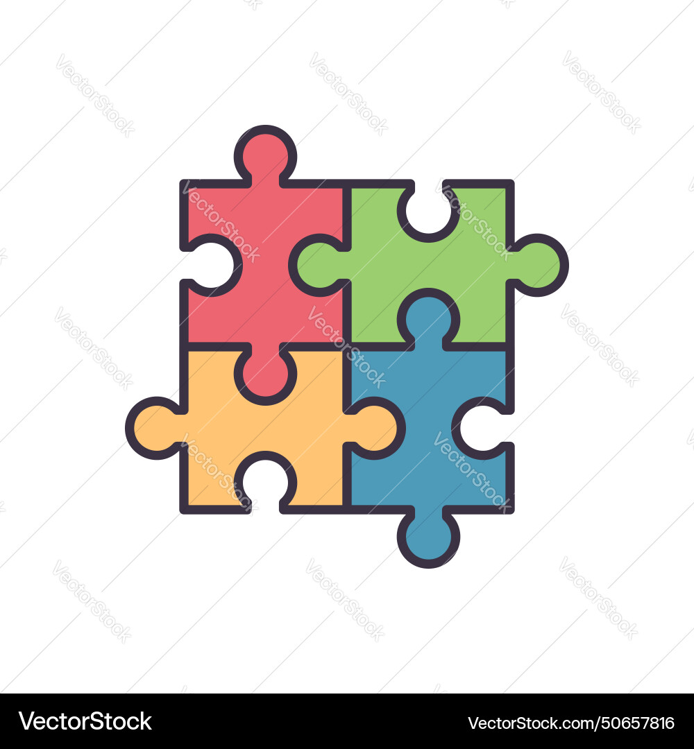 Puzzle related icon Puzzle related icon vector image