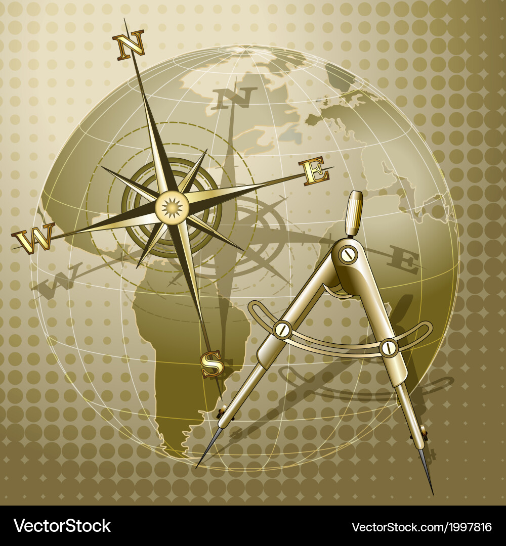 Retro navigation vector image