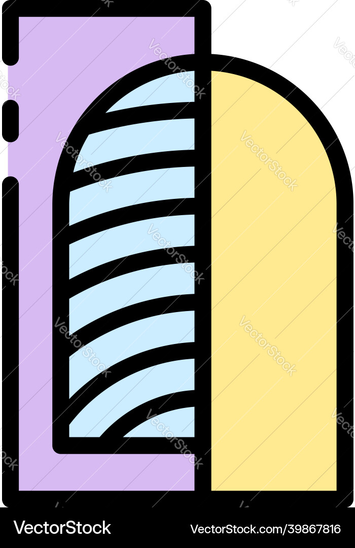 Scan fingerprint icon color outline Vector Image