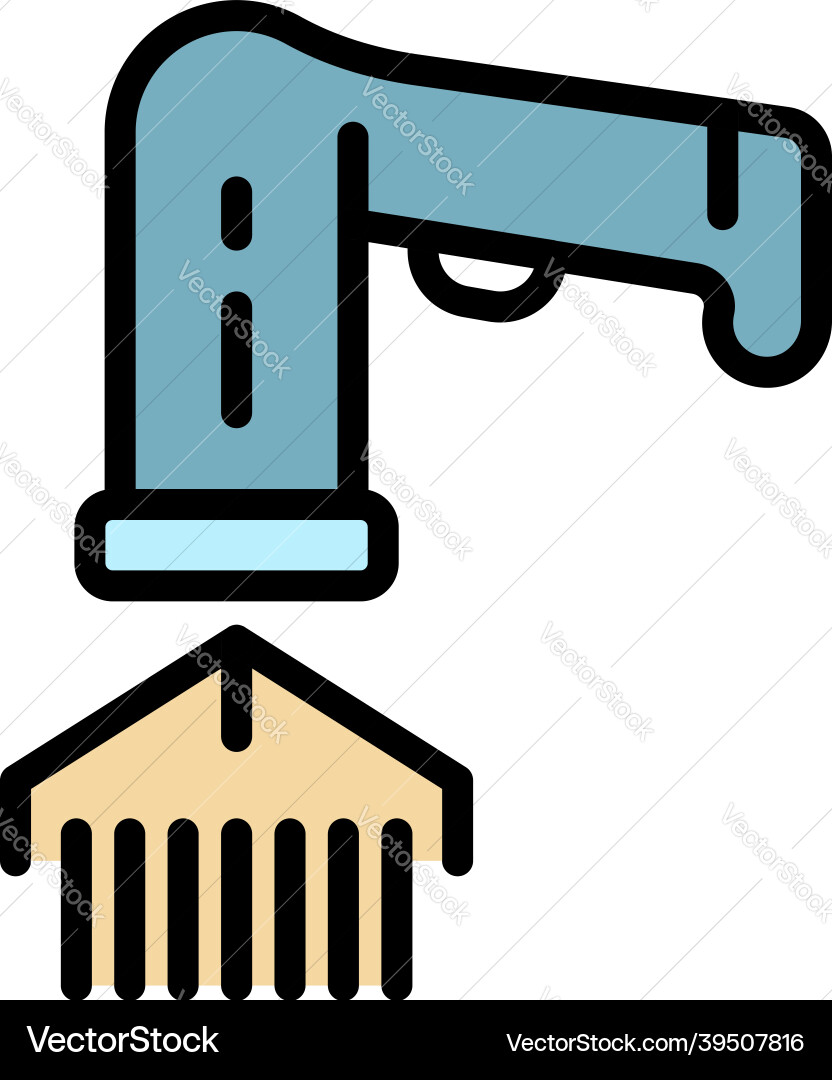 Scan qr icon color outline Scan qr icon color outline vector image