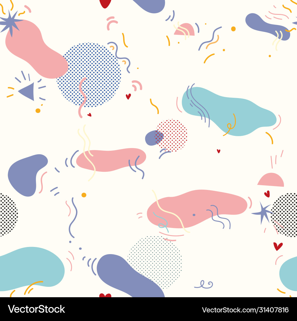 Seamless pattern in memphis style Seamless pattern in memphis style vector image