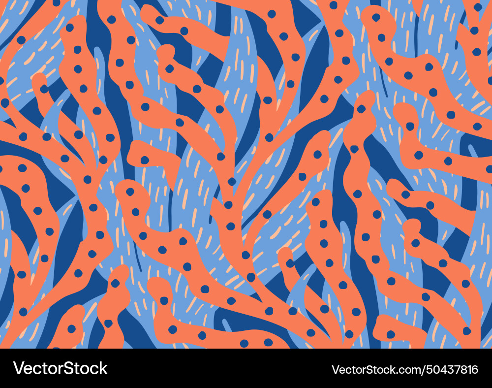 Seamless pattern with trailing corals Seamless pattern with trailing corals vector image