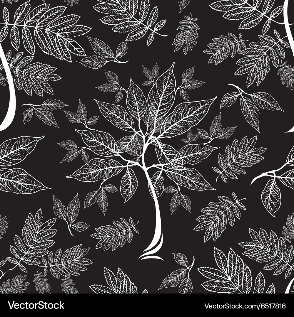 Seamless tree pattern 012 Vector Image