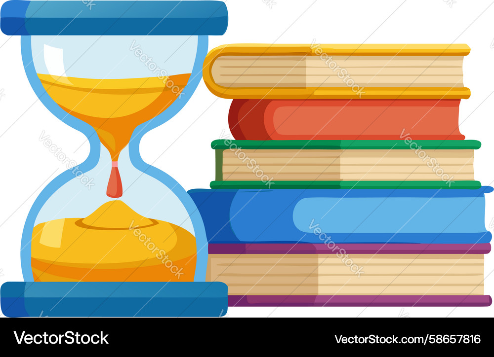 Time & Knowledge Stack Vector Image