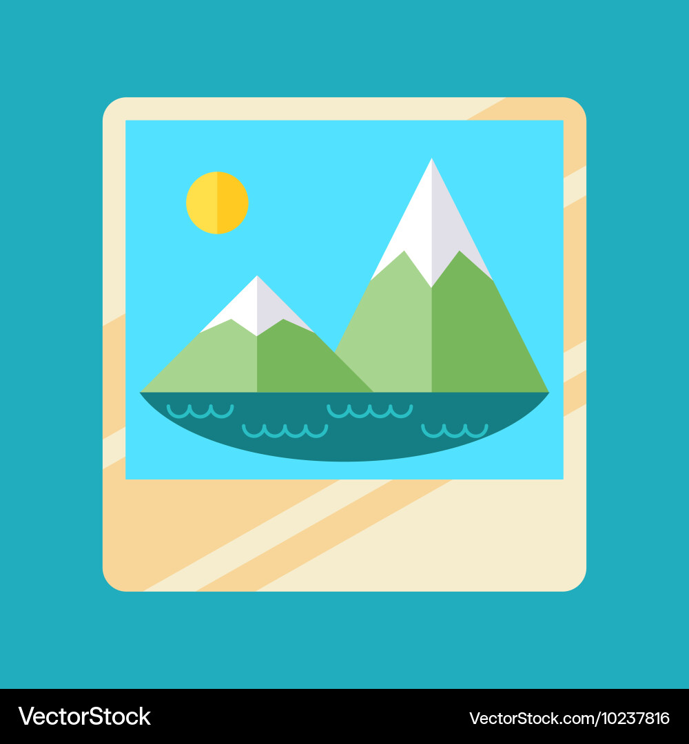 Trandy album icon with embedded picture inside vector image