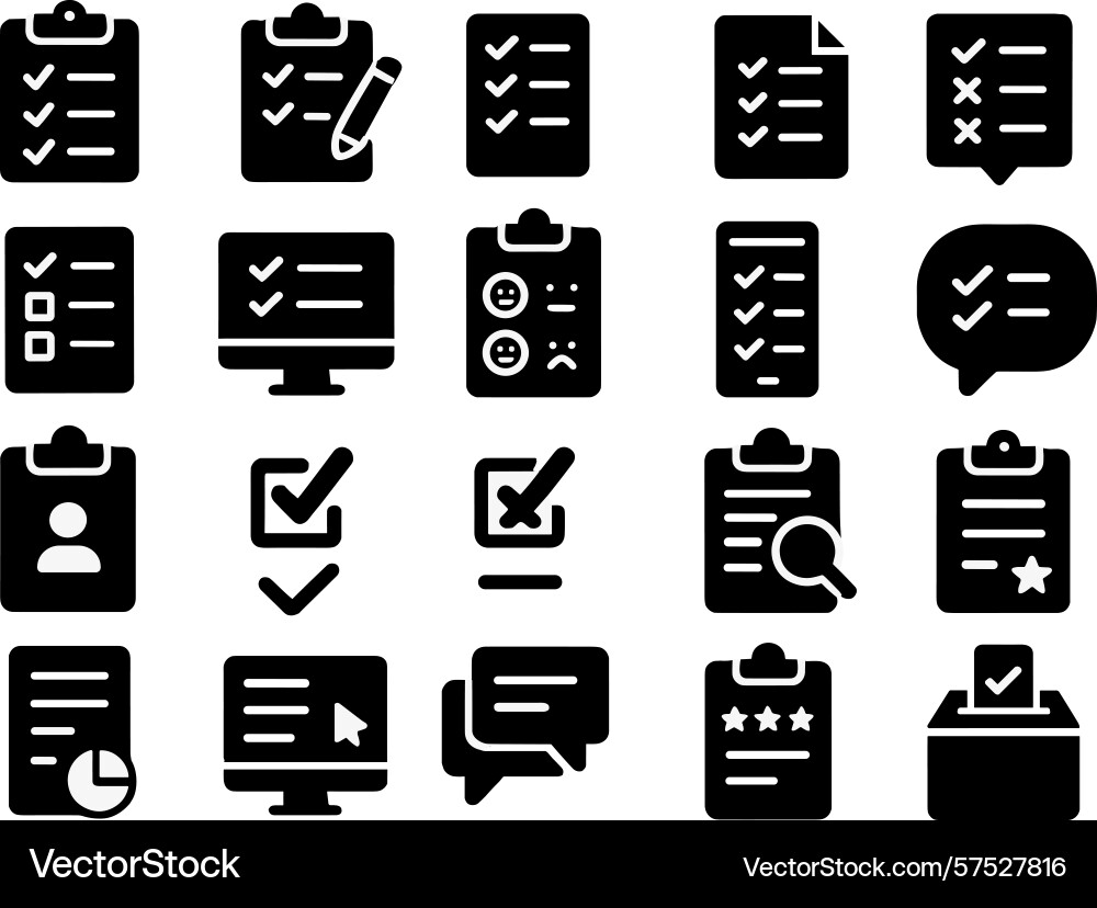 Various checklists and icons representing Various checklists and icons representing vector image
