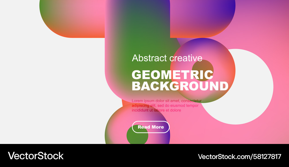 Abstract Colorful Overlapping Shapes Vector Image