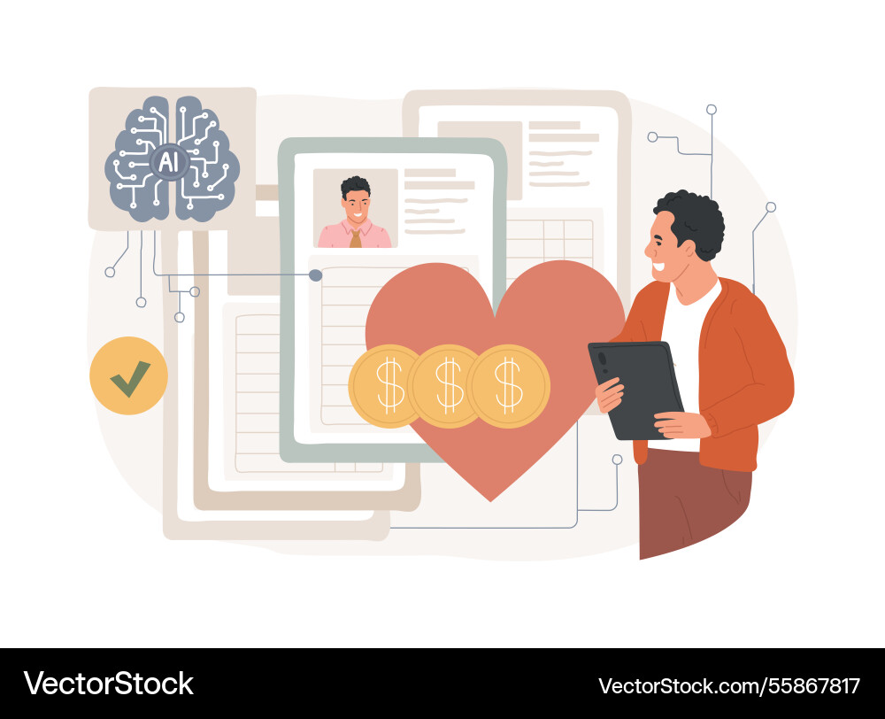 Ai-optimized grant application review abstract Ai-optimized grant application review abstract vector image