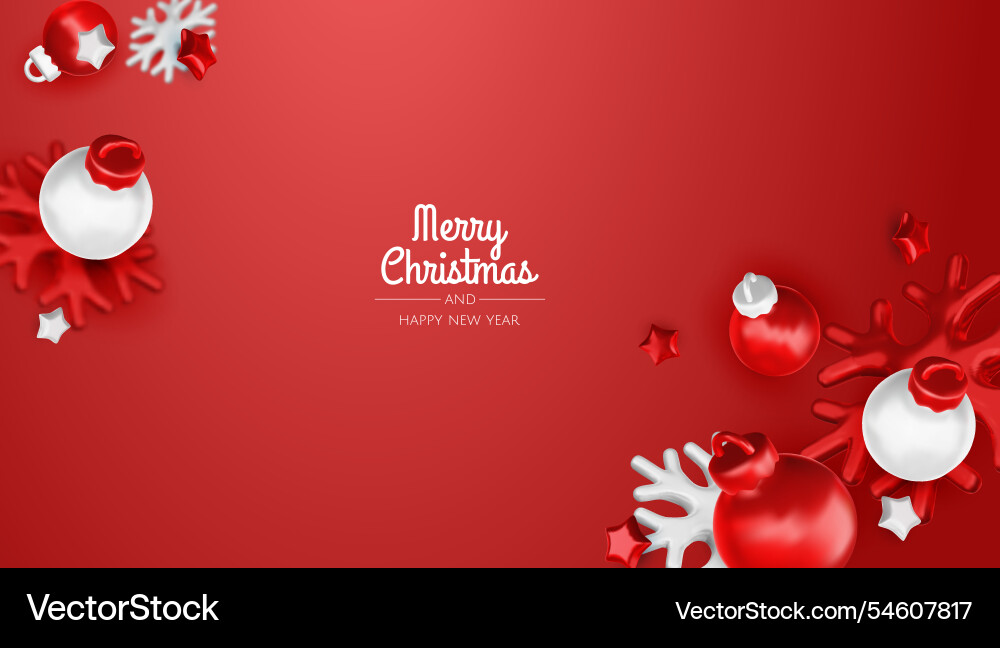 Christmas winter festive composition colorful Christmas winter festive composition colorful vector image