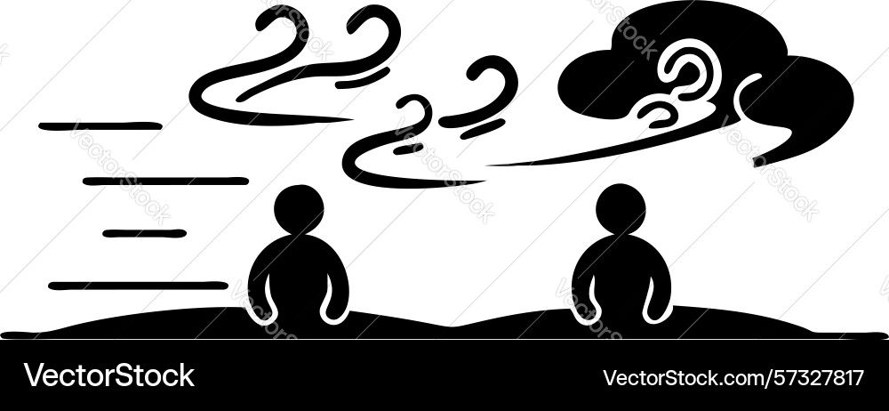 Dynamic wind symbolizing social interaction Vector Image