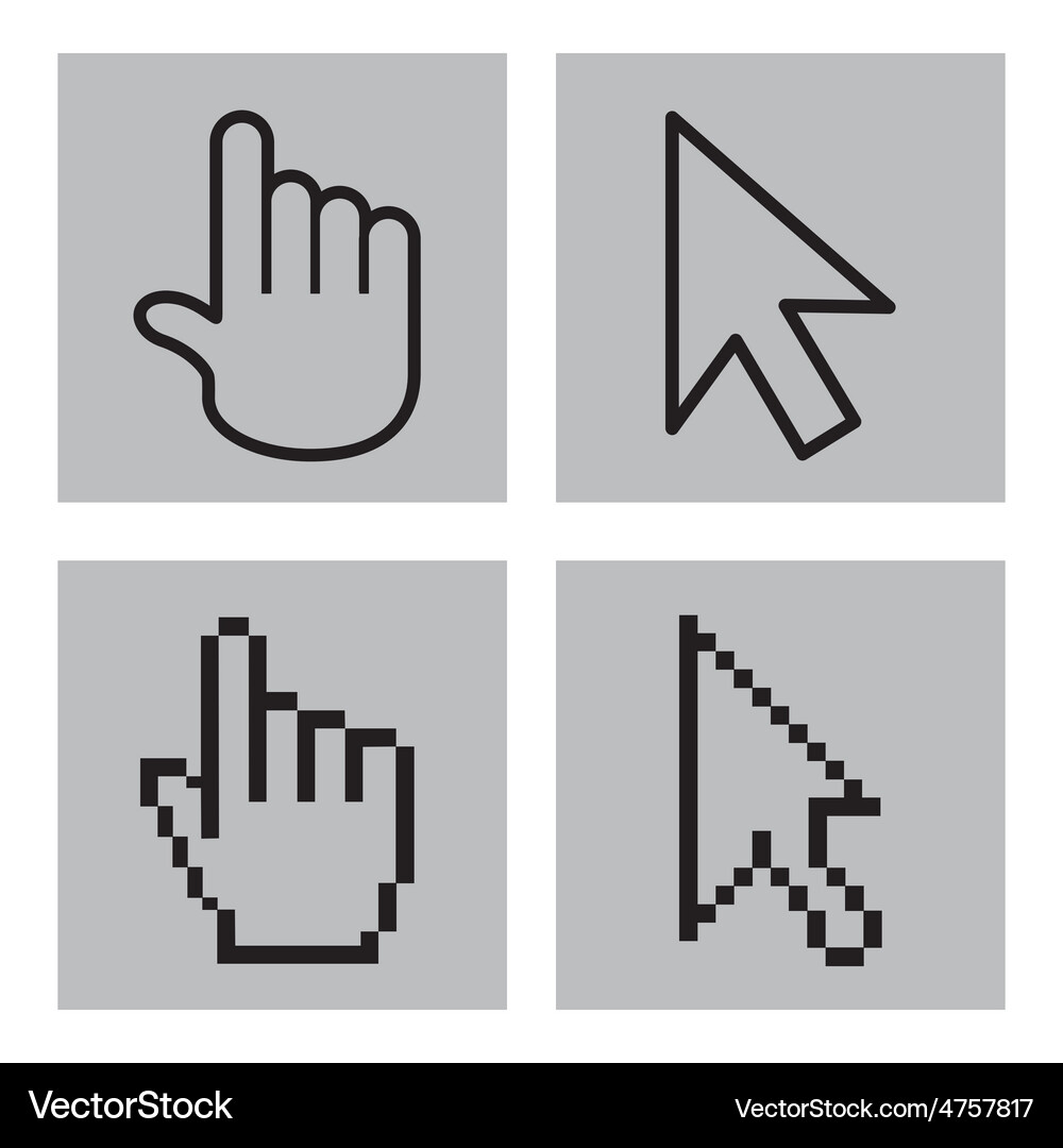 Pointer icons Vector Image
