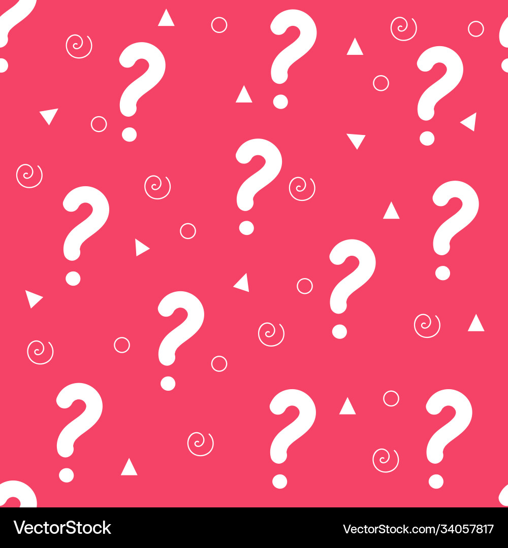Seamless question pattern and background vector image